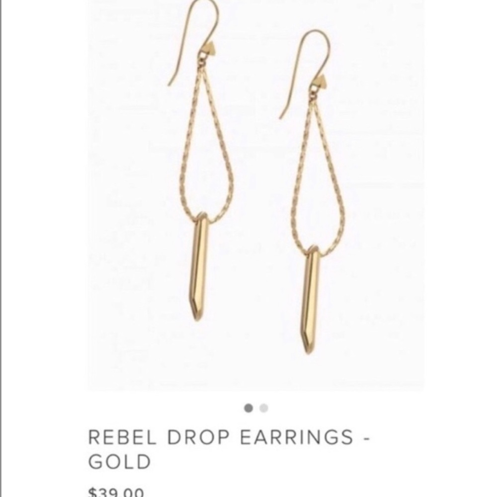 Stella & Dot Rebel Drop Earrings Gold
